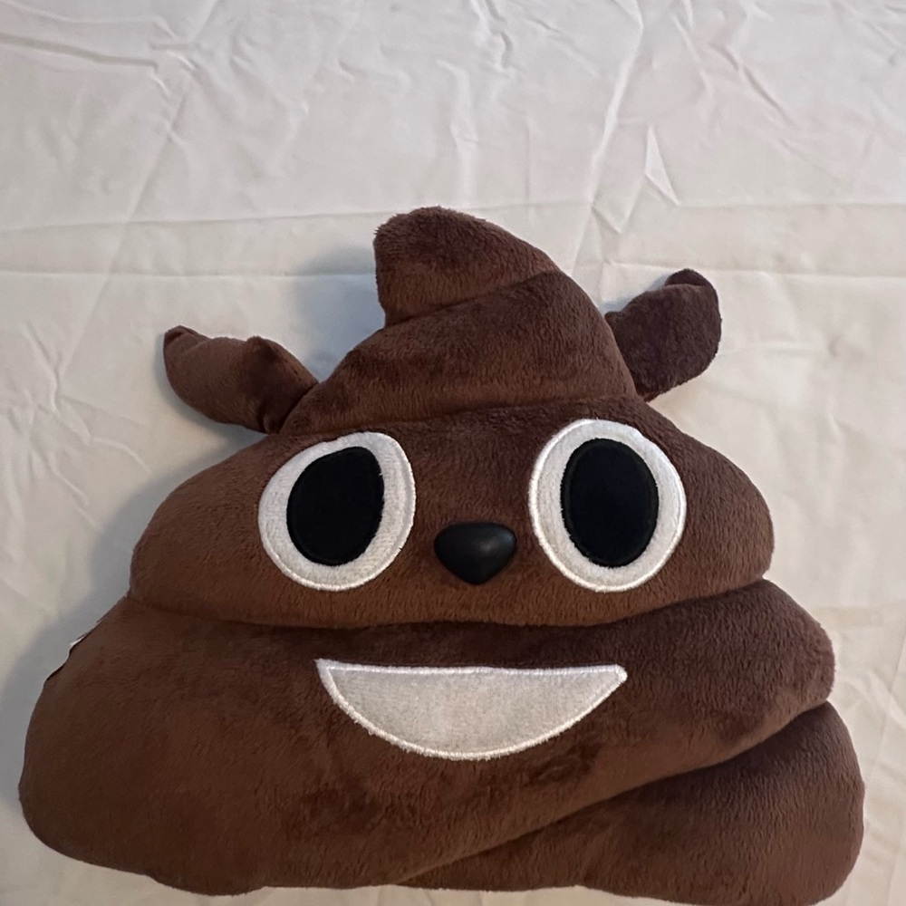 Brown Emoji Plush Pillow